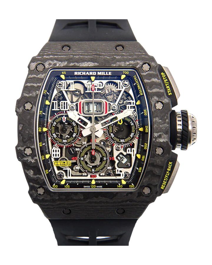 Richard Mille RM11-03 Black NTPT Flyback Chronograph 2020 Full Set Complete