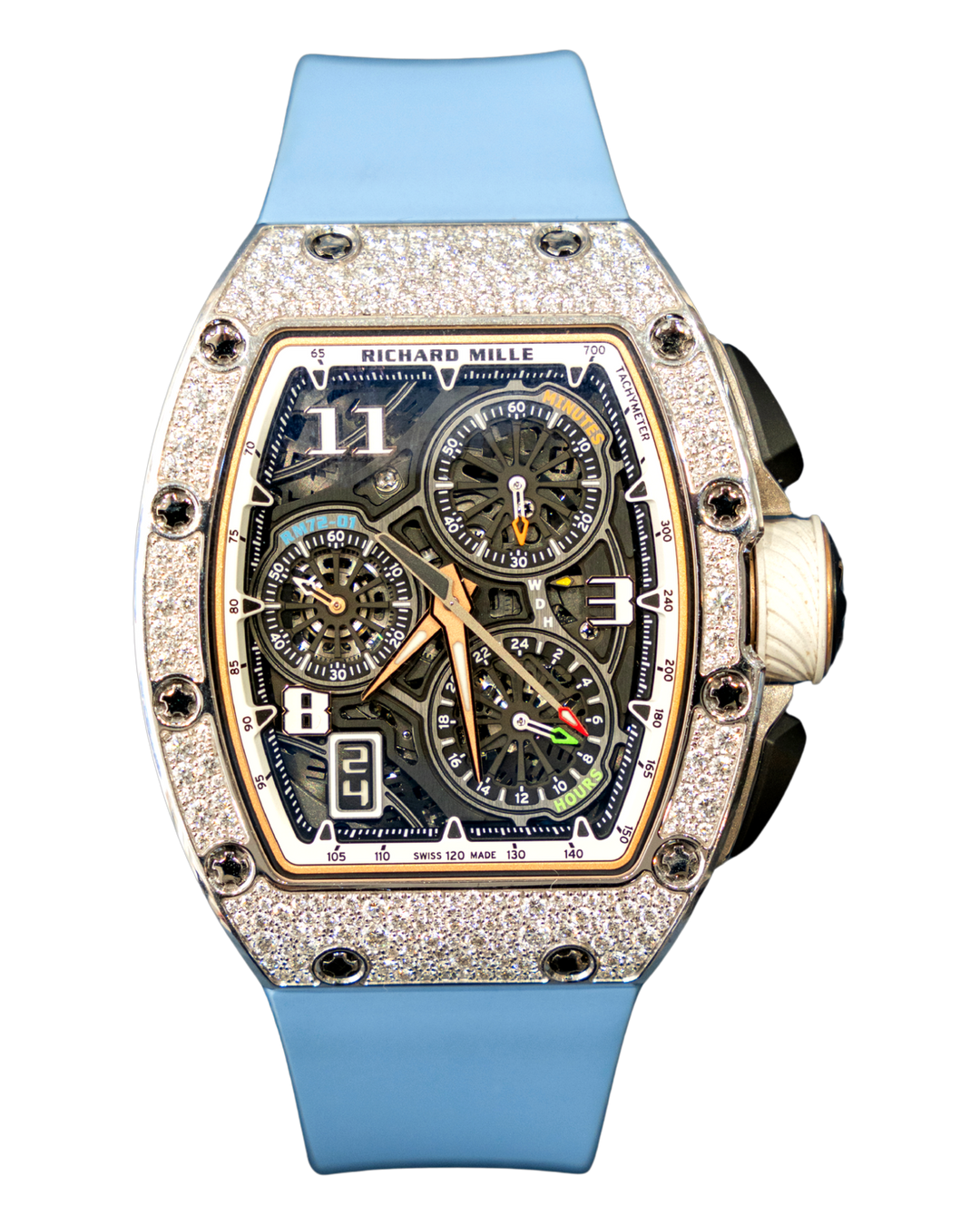 Richard Mille RM72-01 White Gold Snow Setting Flyback Chronograph (Watch Only)