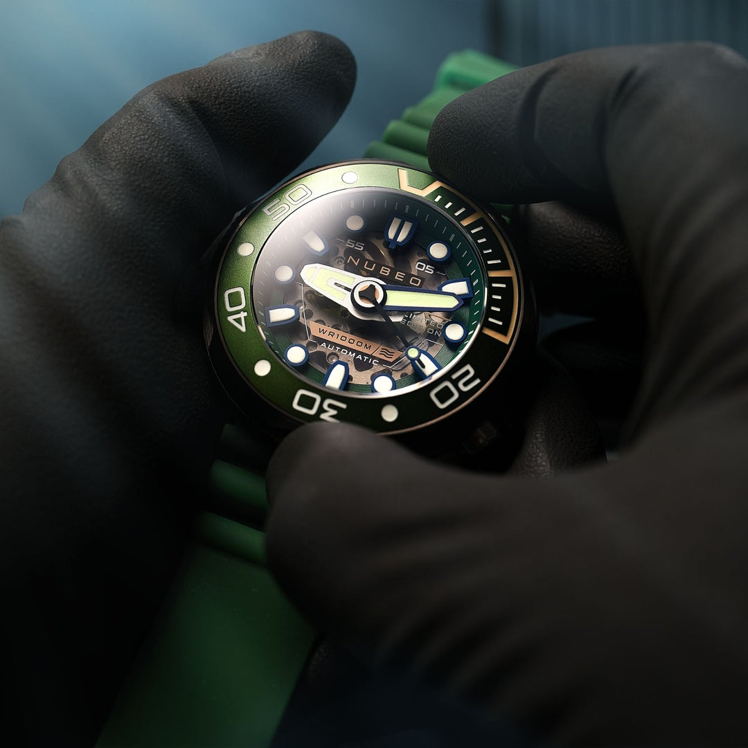 Ventana Skeleton Automatic Limited Edition Set Green / Silicone | Green Dial