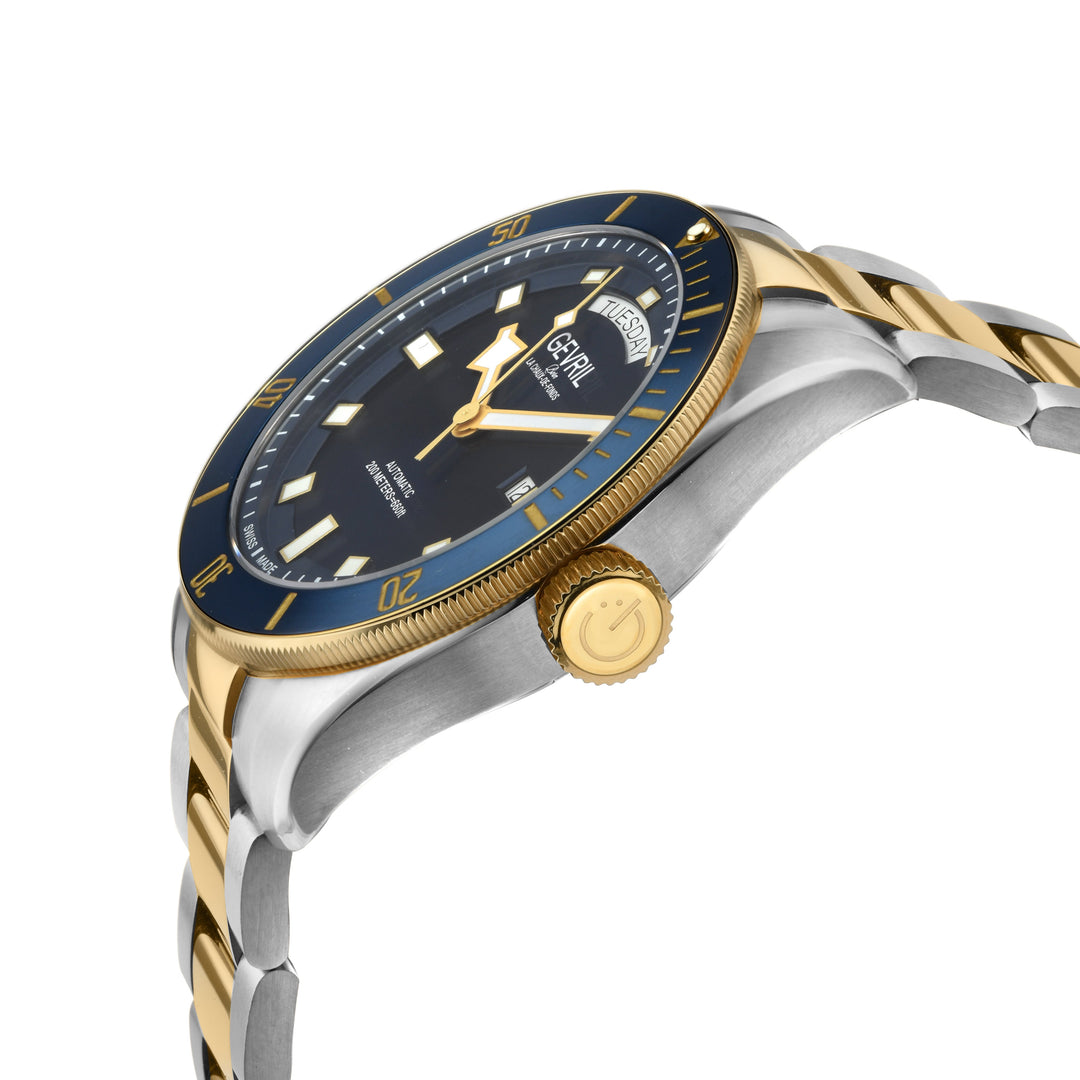 Yorkville-Diver Gevril Yorkville Sellita SW240 Swiss Automatic Diver Watch, SS C