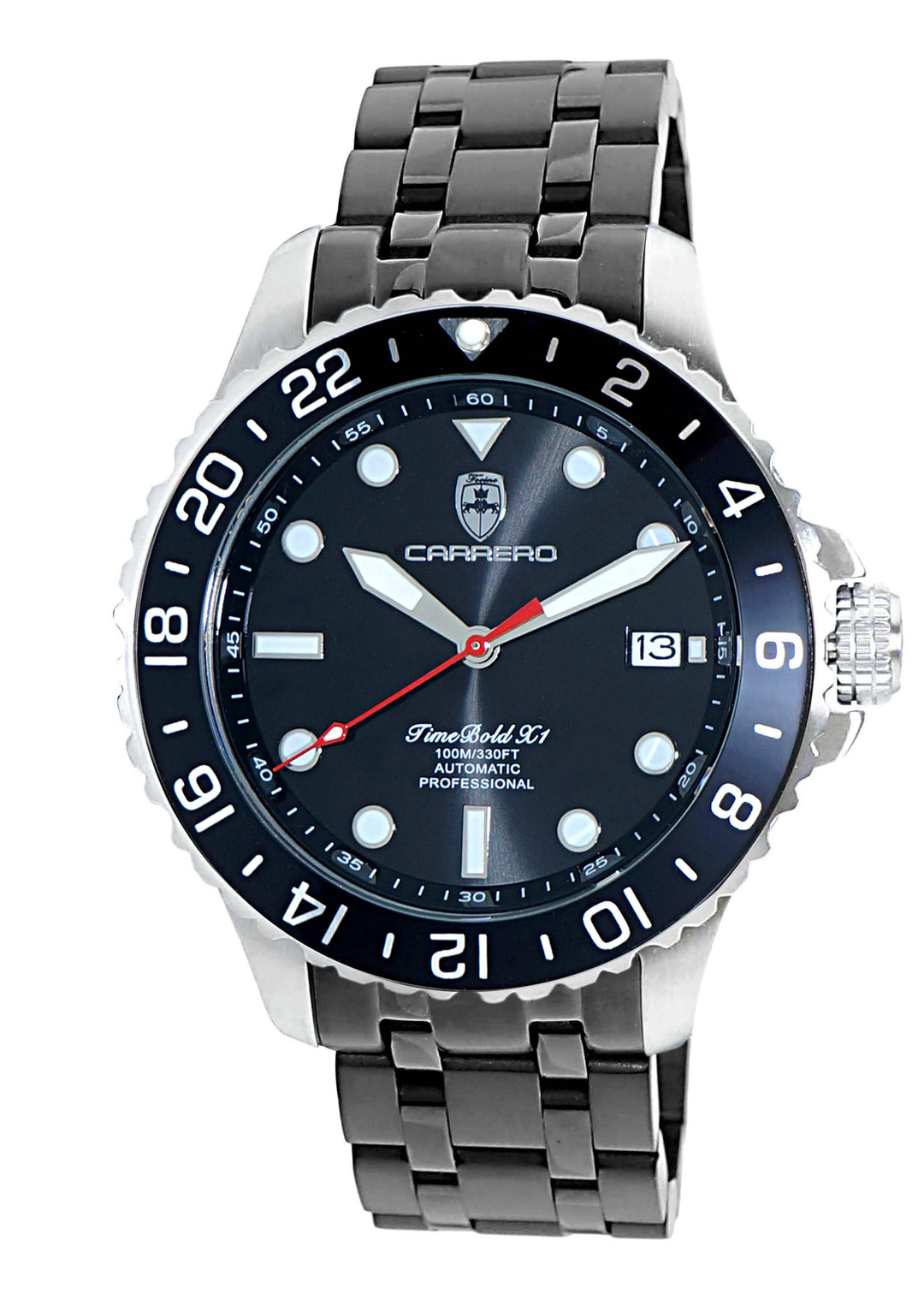 TIME BOLD- X10 BLACK/ IP-BLACK Black Dial