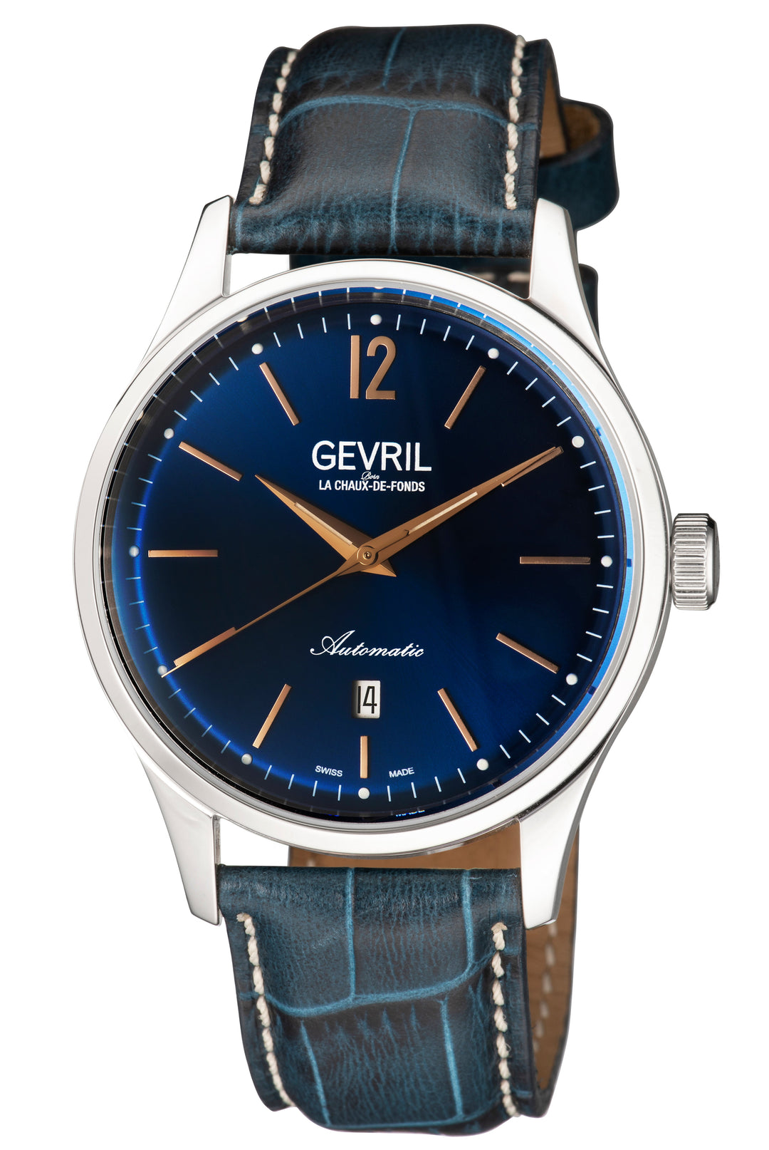 Five Points Gevril Sellita SW200 Swiss Automatic Blue Watch