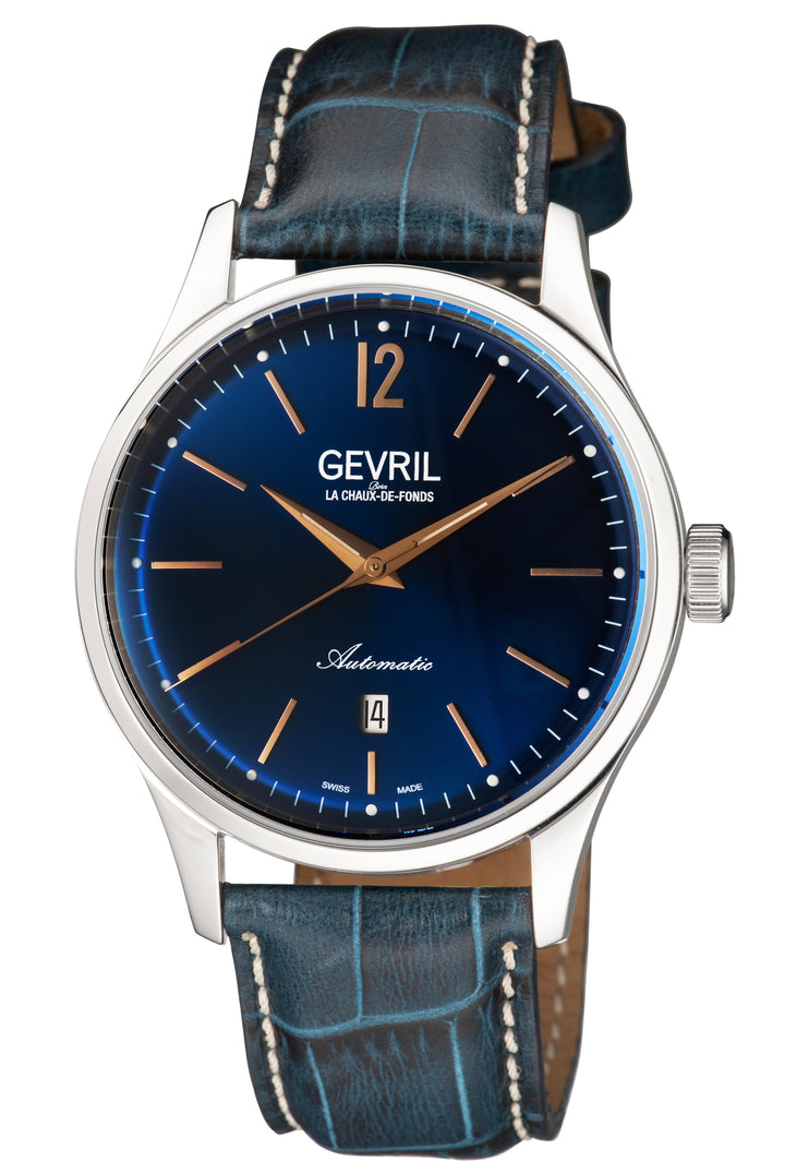 Five Points Gevril Sellita SW200 Swiss Automatic Blue Watch