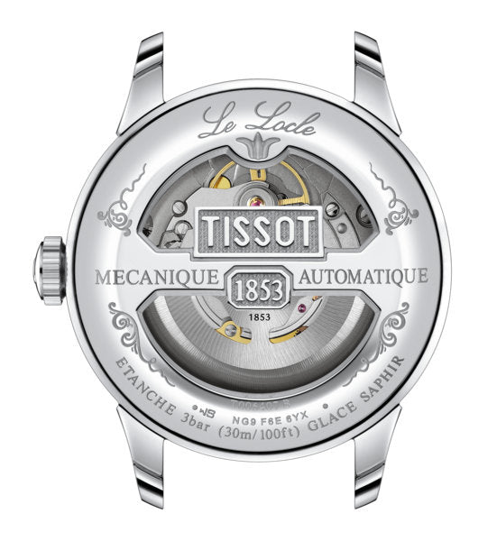 LE LOCLE POWERMATIC 80 Black / Leather Silver Dial