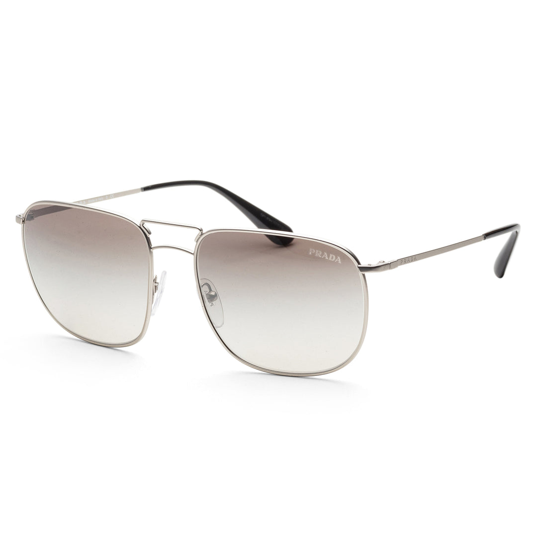 Fashion Matte Silver Frame, Gradient Grey Mirror Silver Lens |  Dial