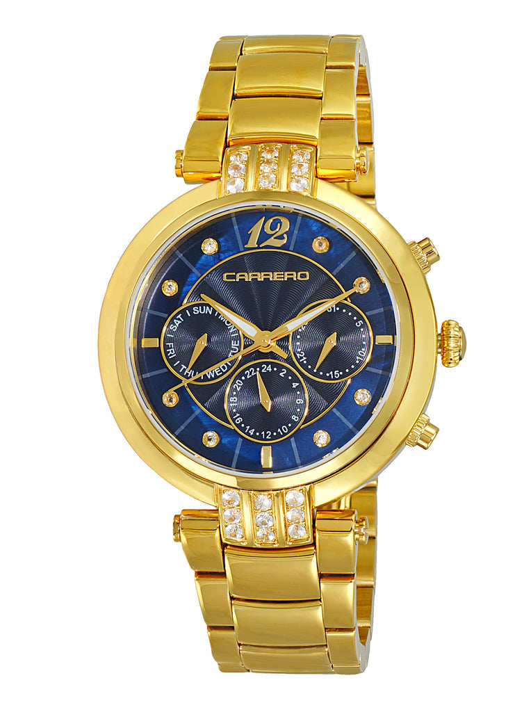 ADELINA COLLECTION Blue/Goldtone | Blue Dial