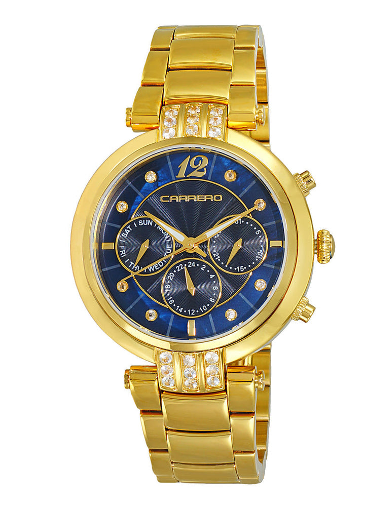 ADELINA COLLECTION Blue/Goldtone | Blue Dial