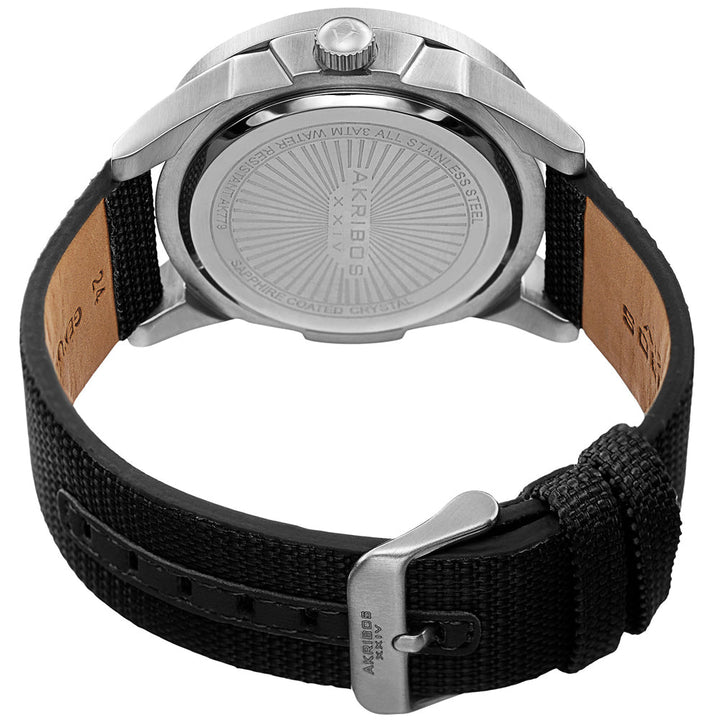 AK779SSB-Casual Black/CANVAS with Leather Backing | Gray Dial