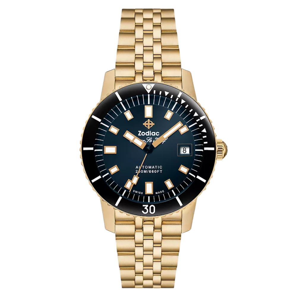 Super Sea Wolf Compression Stainless Steel 18K Gold-Plated Watch