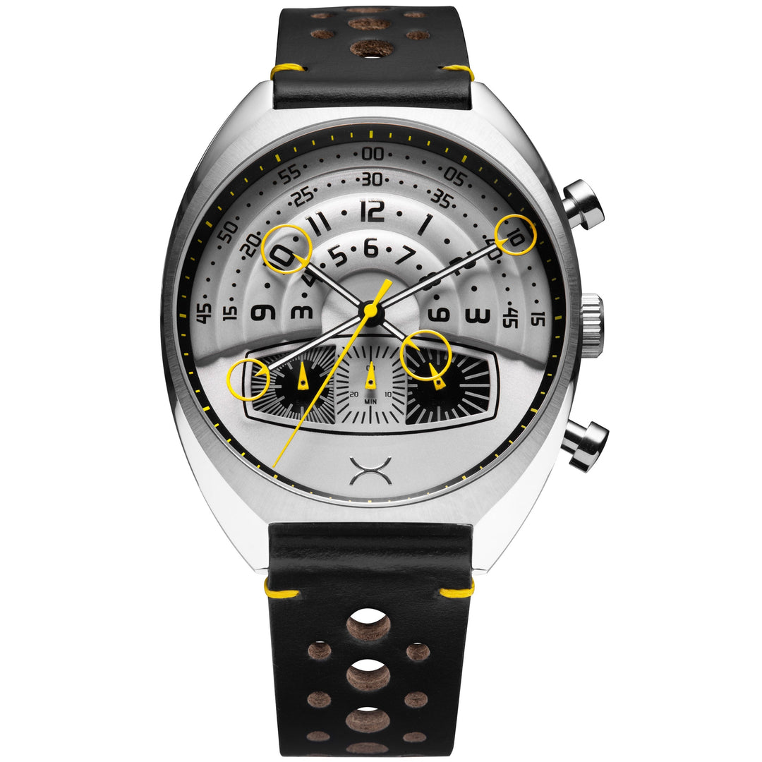 Halograph III Chrono Steel Black Silver Dial