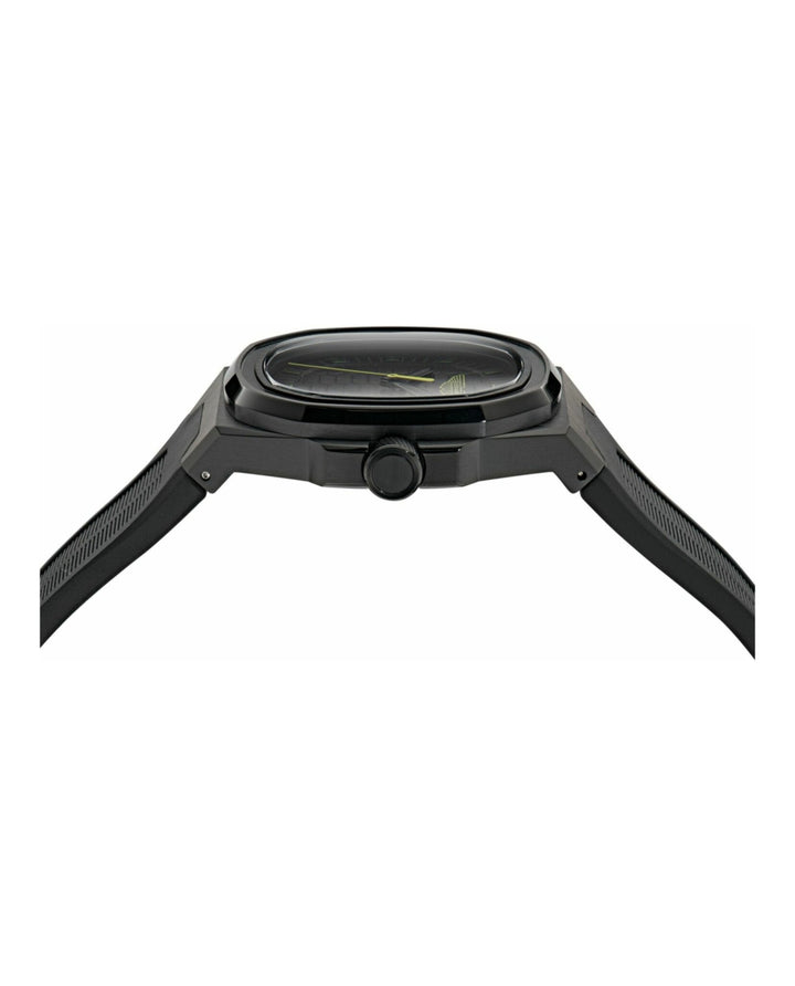 GPQ Black IP/Black Silicone Strap Black Dial