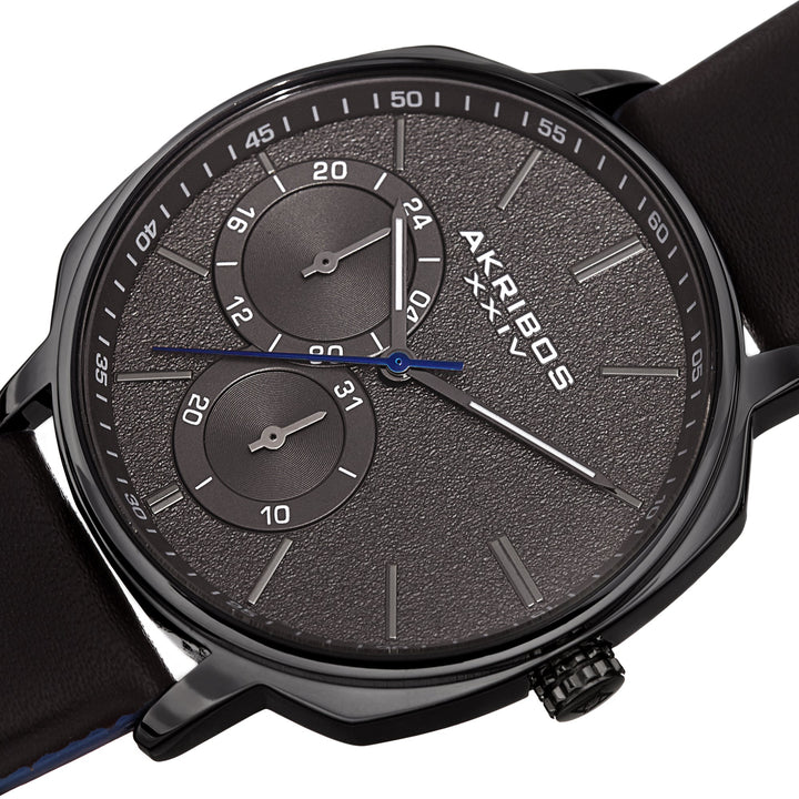 Classic Black/Leather | Gray Dial