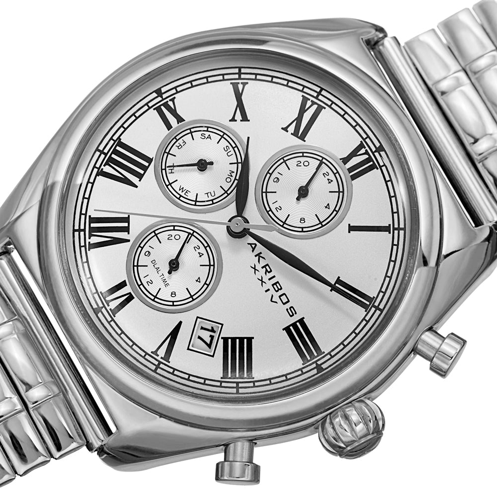 AK827SS-Casual Silver/Stainless Steel | Silver Dial
