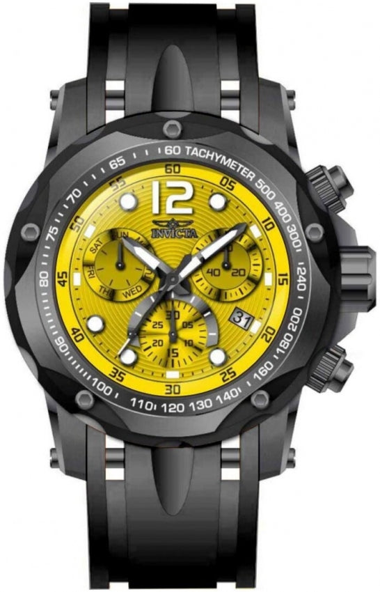 Speedway Men Yellow Dial / Black Silicone Strap Yellow Dial