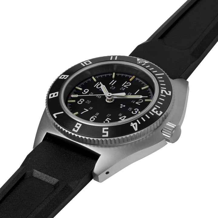 SSNAV Automatic Sterile SSNAV Auto Sterile-3pc Rubber | Black Dial