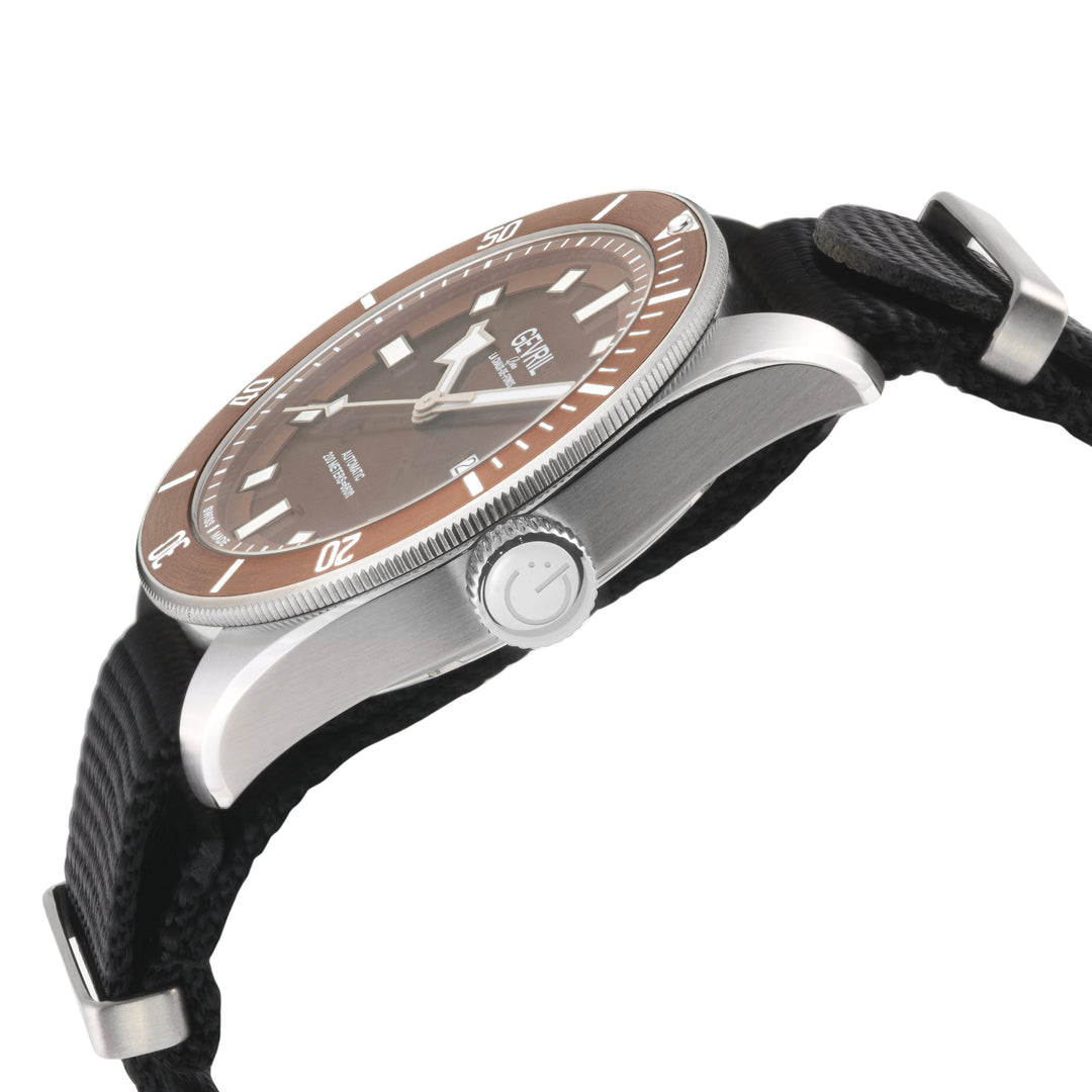 Yorkville Gevril Men's Brown Dial Sellita SW200 Swiss Automatic Unidirectional B