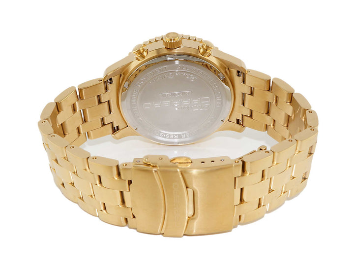 Aureum-MB Goldtone/Brown-Black Brown Mother-of-Pearl Dial
