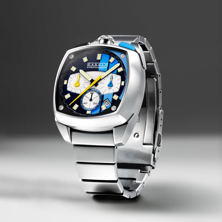 Taurus Chronograph Black & Blue / Stainless Steel | Blue Dial