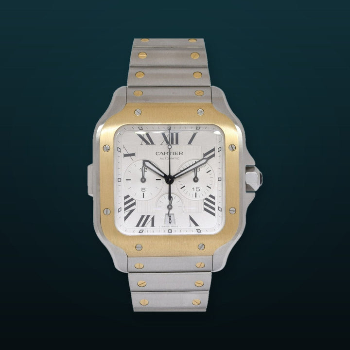 Cartier Santos XL Chronograph Steel & 18K Yellow Gold