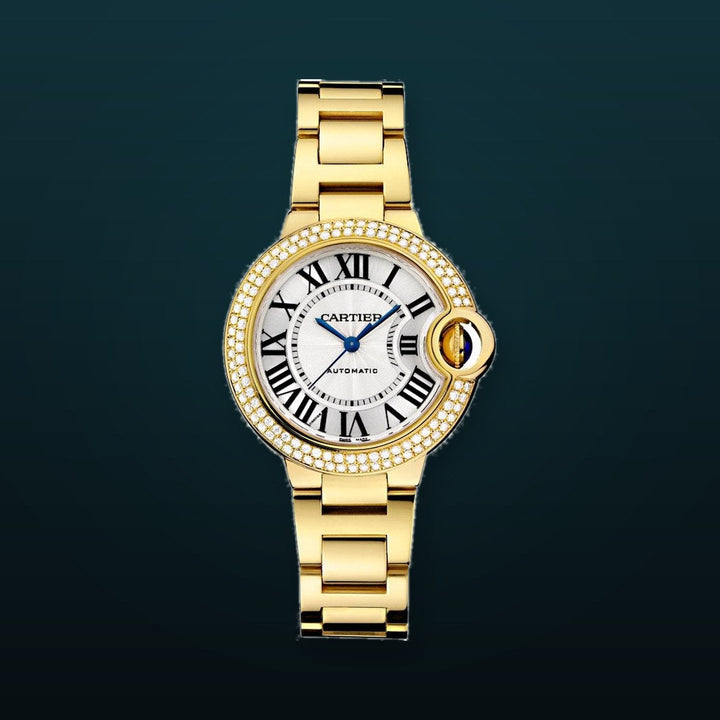 Cartier Ballon Bleu 18K YG Diamond Bezel