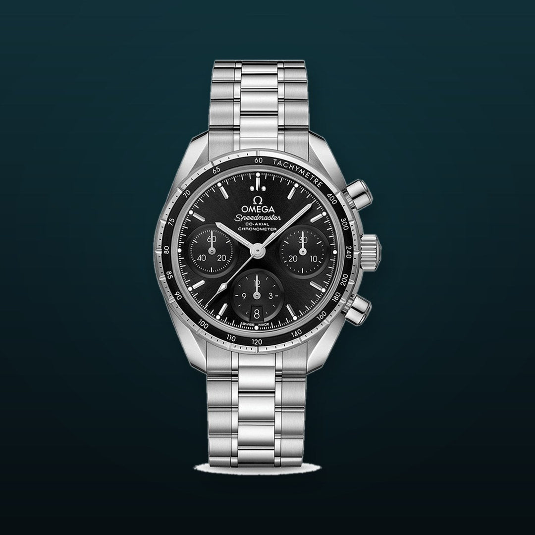 Omega Speedmaster 38 Co-Axial Chronograph Black Dial