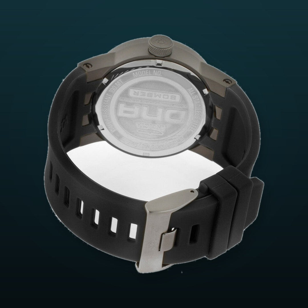DNA Silver Dial / Black Silicone Strap Silver Dial