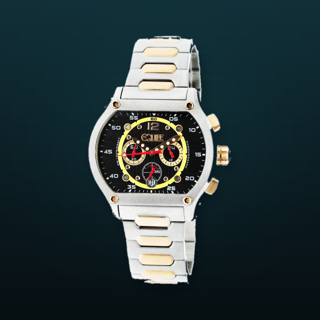 Dash Chronograph 316L Stainless Steel Band Silver/Black/Gold