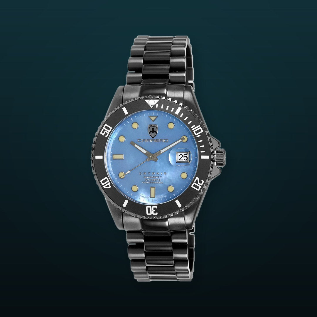 CATANIA -PD BLUE / IP-BLACK TONE Blue Mother-of-Pearl Dial