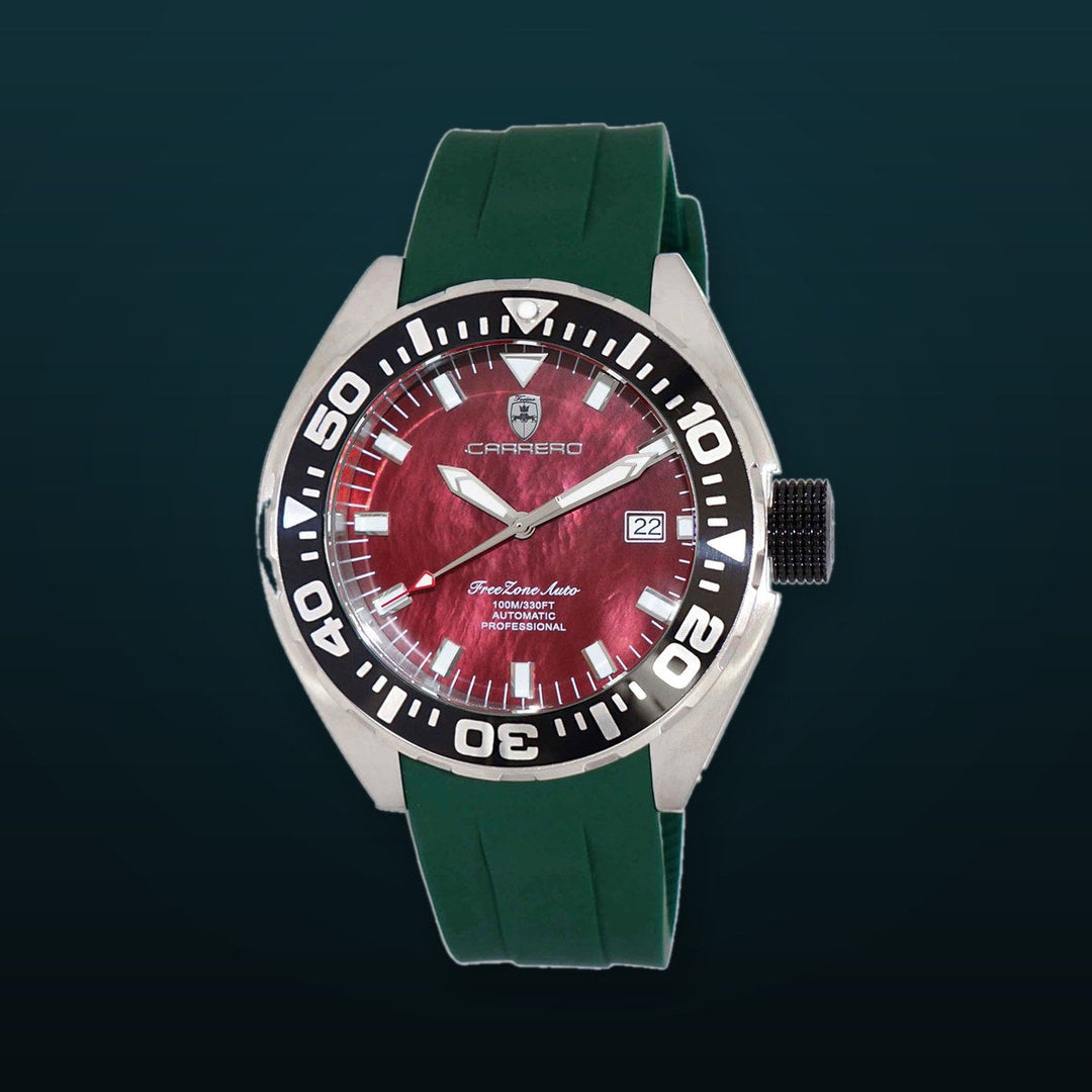 FreeZone-Auto MAROON/GREEN Maroon Dial