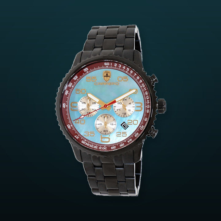 Aureum-MB IP BLACK/BLUE - GOLD Blue & White Dial