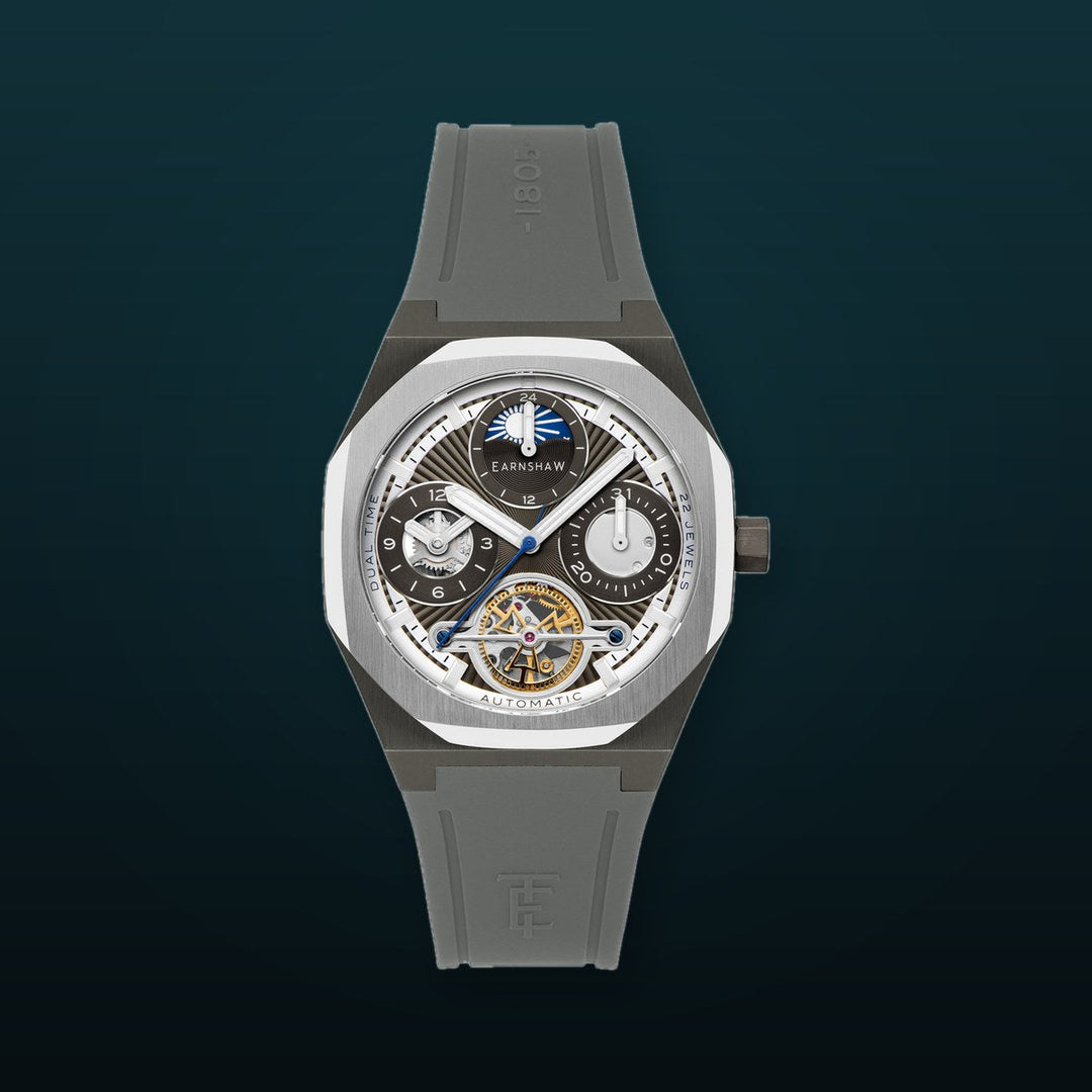 Drake Graphite Grace / Grey Rubber Strap Gray Dial