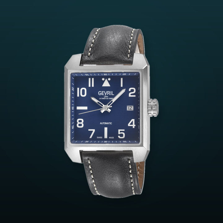 Herald Square Blue Dial / Black Leather Strap Blue Dial