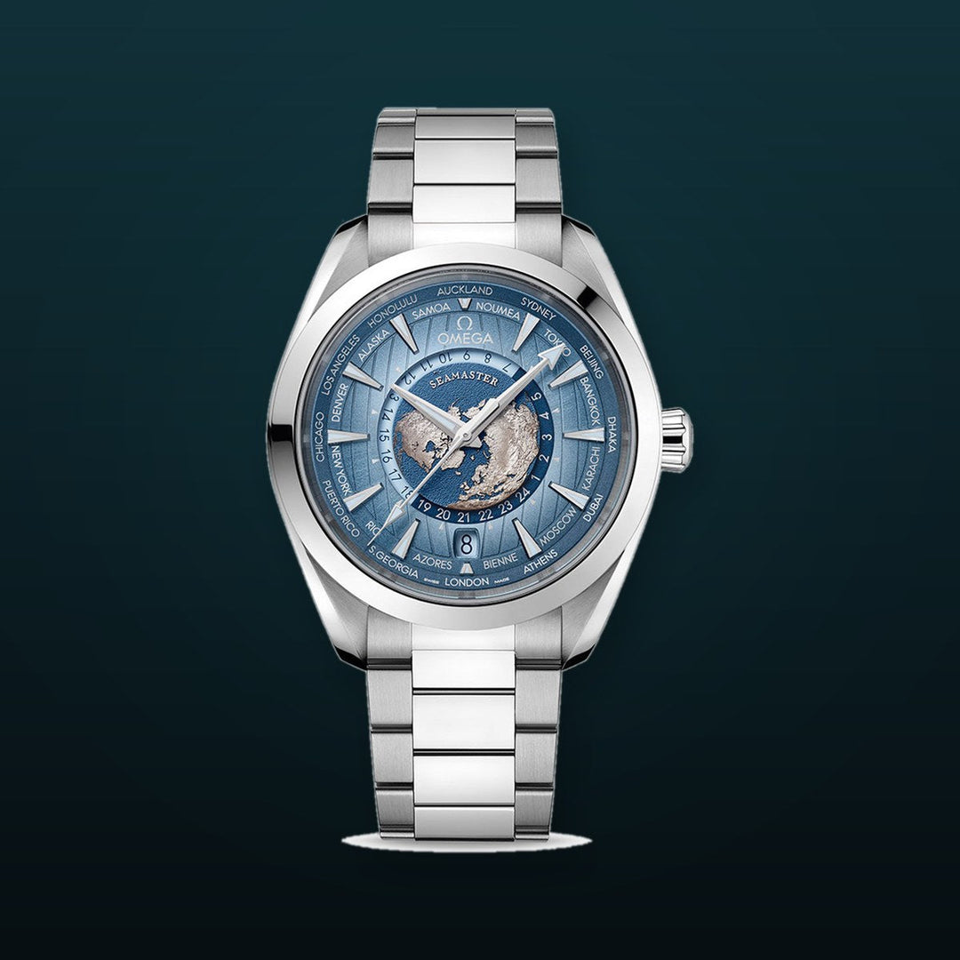 Omega Seamaster Aqua Terra 150M Worldtimer Summer Blue Dial