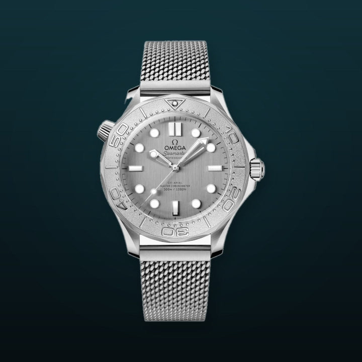 Omega Seamaster Diver 300M 42mm Grey Dial on Mesh