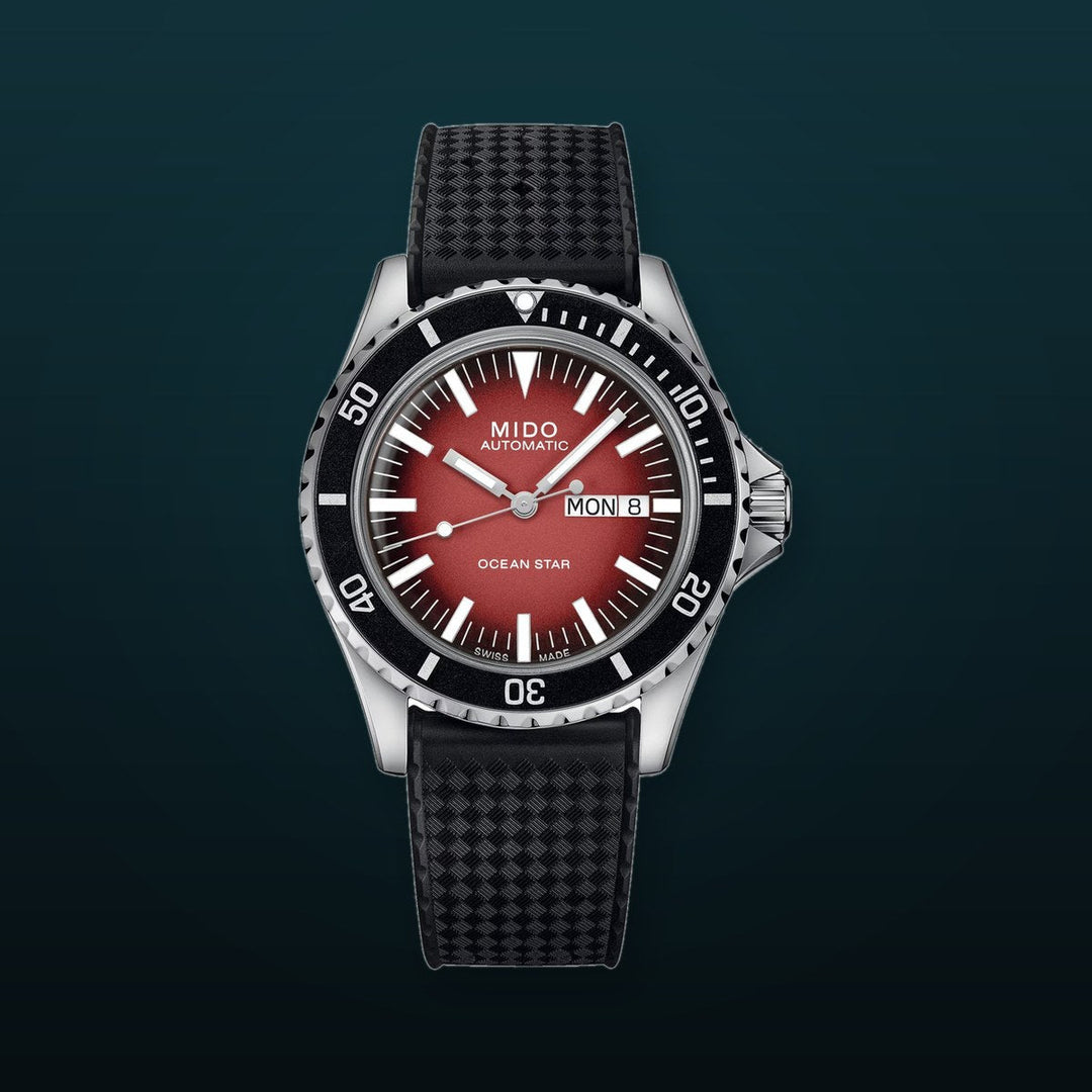 Ocean Star Tribute Gradient Black | Red Gradient Dial