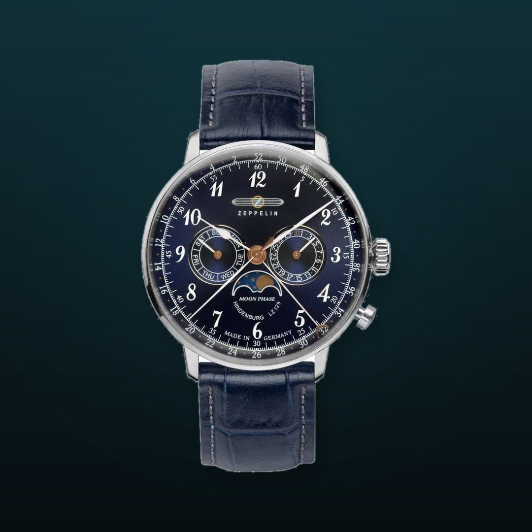LZ 129 Hindenburg Mondphase Blue | Blue Dial