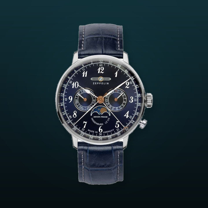 LZ 129 Hindenburg Mondphase Blue | Blue Dial