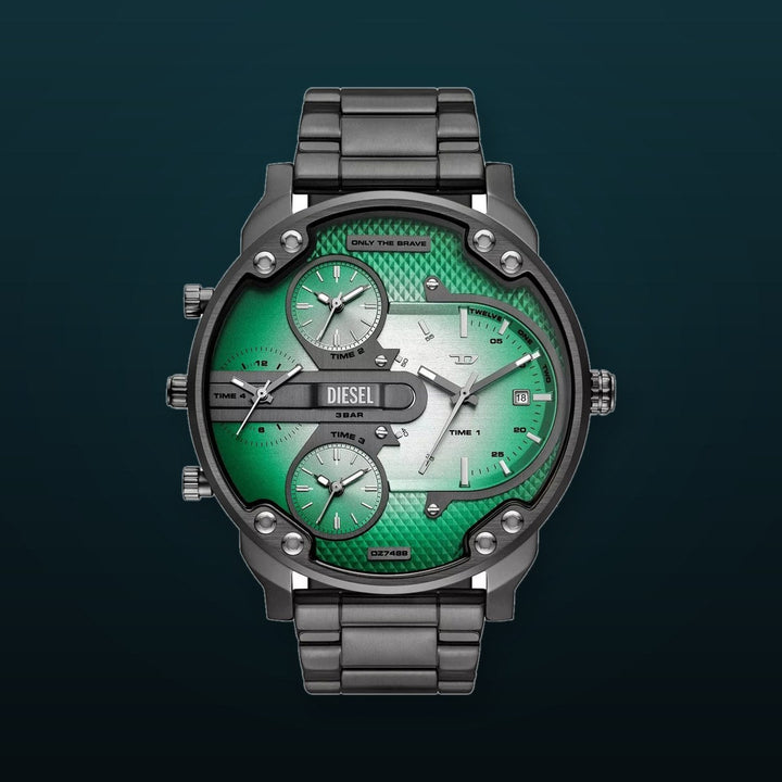 Mr. Daddy Slim Green dial / Black Stainless Steel Bracelet Green Dial