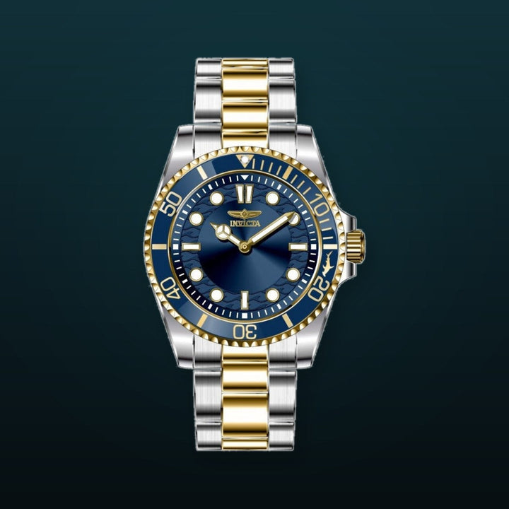 Pro Diver Men Blue Dial / Two-Tone Stainless Steel Bracelet Blue Dial