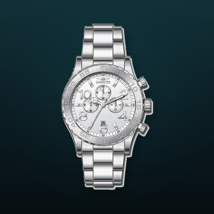 Specialty Chronograph Silver Dial / Silver Stainless Steel Bracelet Silver Dial