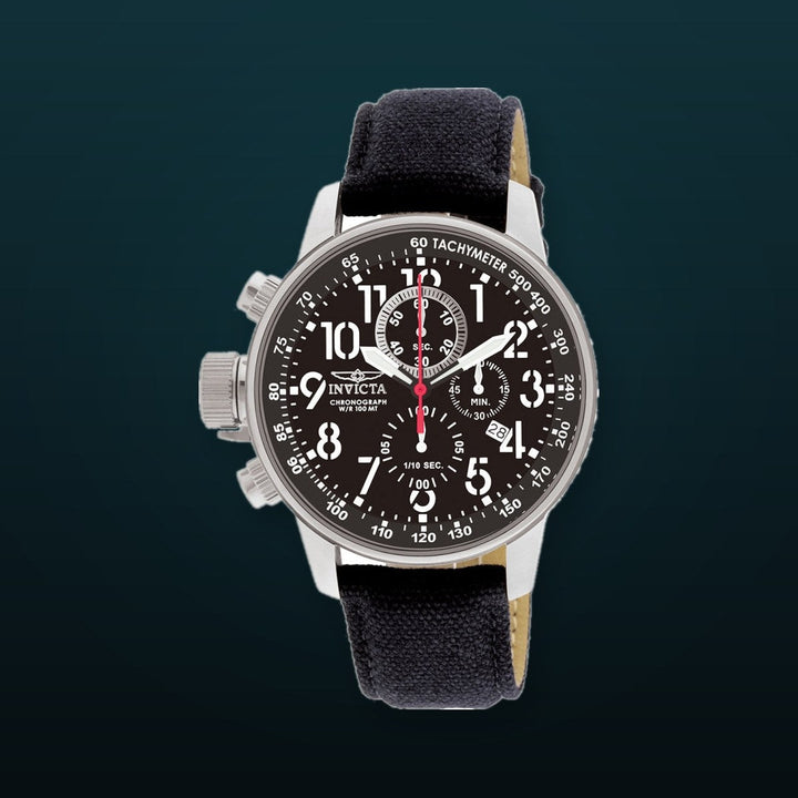 I-Force Chronograph Black Dial / Black Canvas Strap Black Dial
