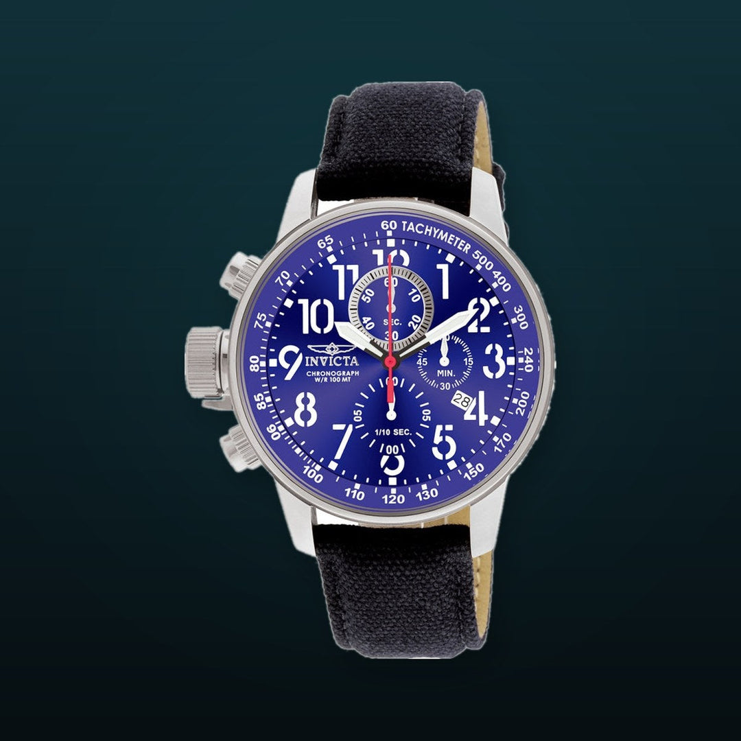 I-Force Chronograph Blue Dial / Black Canvas Strap Blue Dial