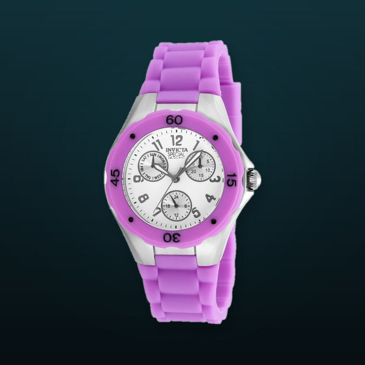 Angel White Dial / Purple Silicone Strap White Dial