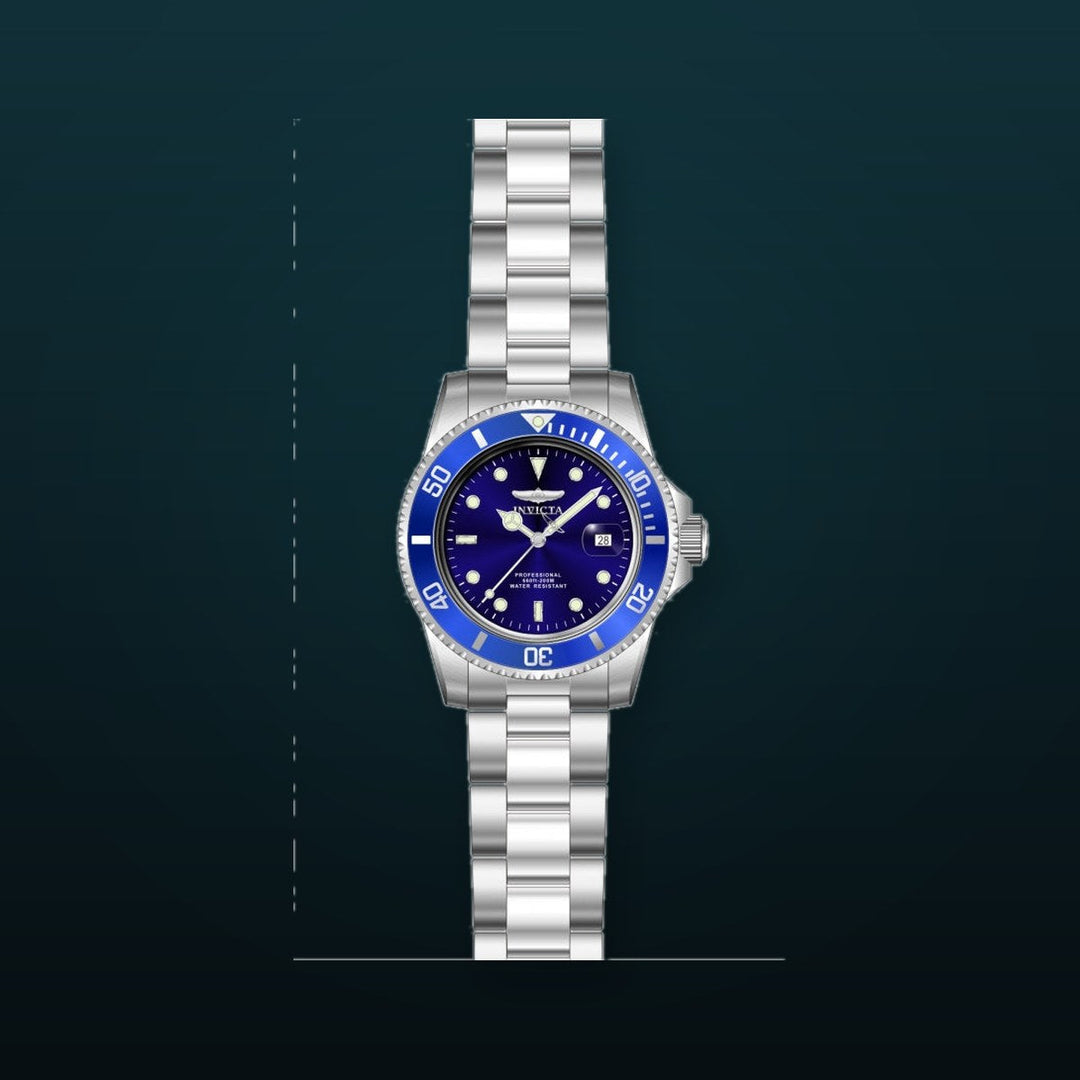 Pro Diver Blue Dial / Silver Stainless Steel Bracelet Blue Dial