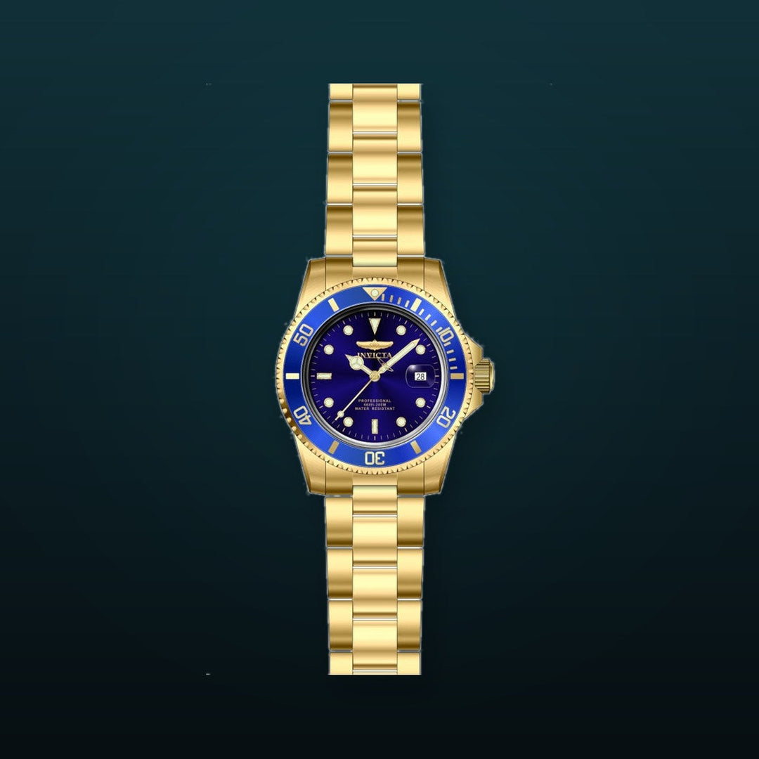 Pro Diver Blue Dial / Gold-Tone Stainless Steel Bracelet Blue Dial