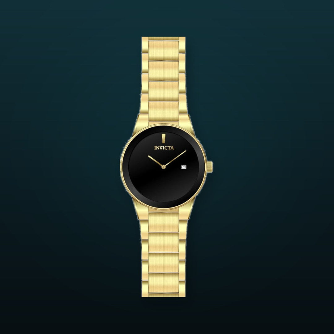 Specialty Black Dial / Gold-Tone Stainless Steel Bracelet Black Dial