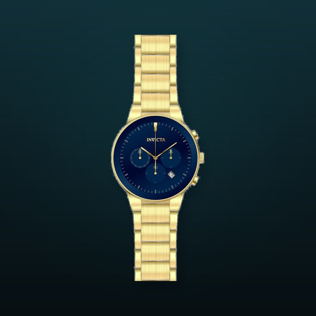 Specialty Chronograph Blue Dial / Gold-Tone Stainless Steel Bracelet Blue Dial