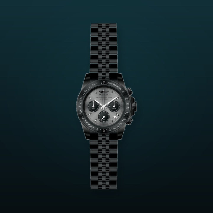 Speedway Chronograph Grey-Black Two-Tone Dial / Black Stainless Steel Bracelet Gray Dial