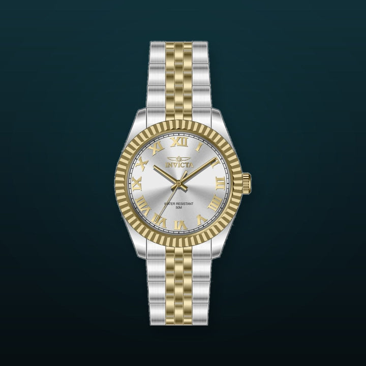 Specialty Silver Dial / Two-Tone Silver-Gold Stainless Steel Bracelet Silver Dial