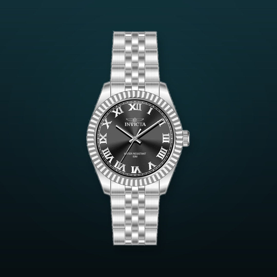 Specialty Black Dial / Silver Stainless Steel Bracelet Black Dial